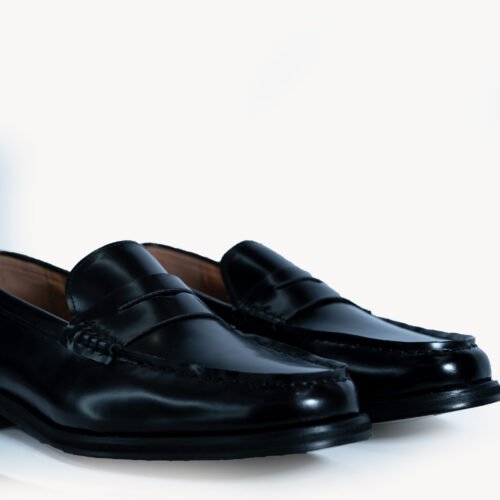 DSC00290 classic black leather loafers