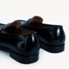 classic black leather loafers