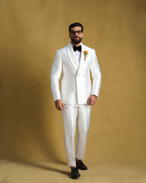 IMG_0527 A quare-Patterned Shawl Lapel Tuxedo Suit